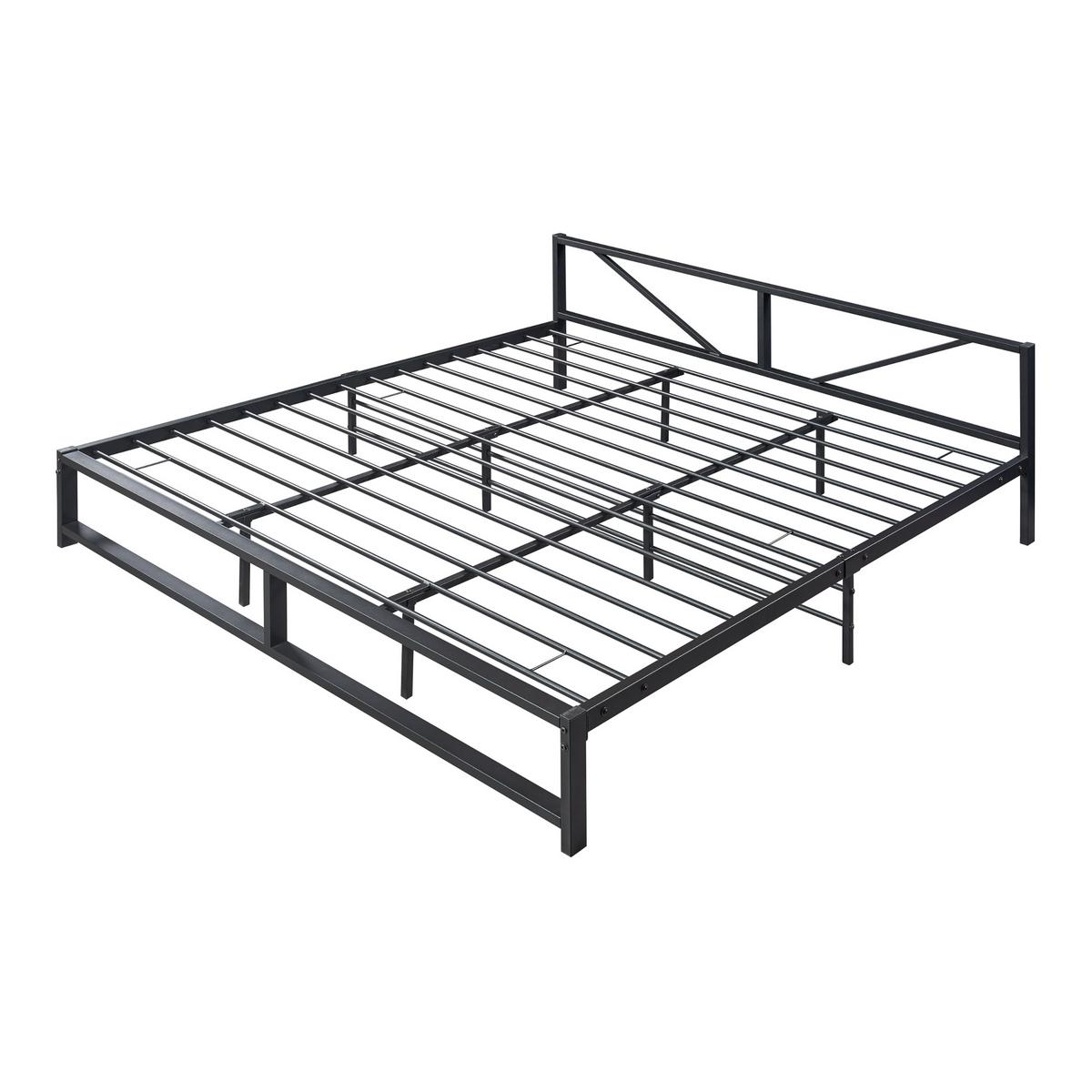 METALLBETT Meran - Schwarz, Metall (180/200cm) - [en.casa]