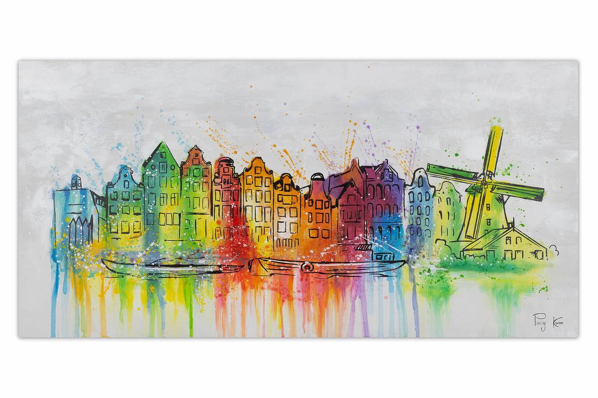 ACRYLBILD HANDGEMALT 120/60 cm - Grau, Holz/Textil (120/60cm) - KUNSTLOFT
