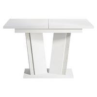 ESSTISCH ausziehbar Doha II - Weiß Hochglanz, Holzwerkstoff (80/120/75cm) - MIRJAN24
