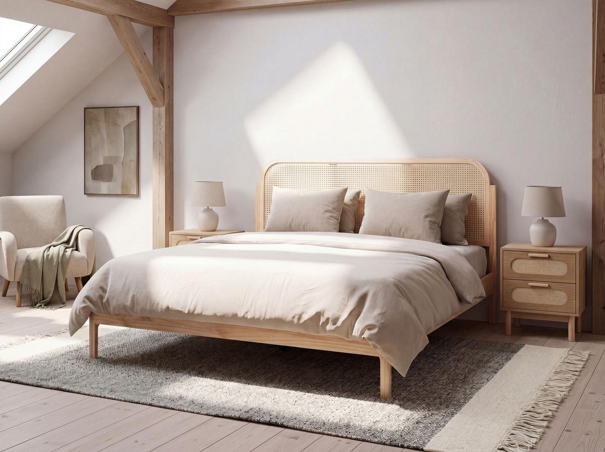 BETT mit Lattenrost 160/200 Kiefernholz Hellbraun Archail - Hellbraun, Holz (160/200cm) - Beliani