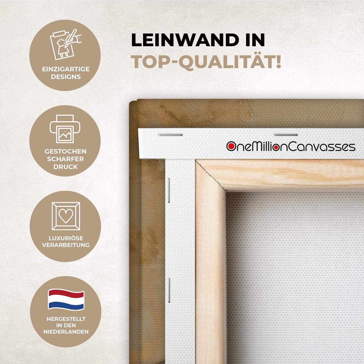 LEINWANDBILD Oliven - Stilleben - Vintage Wandbild Wohnzimmer 60x80 cm - Olivgrün, Textil (60/80cm) - MuchoWow
