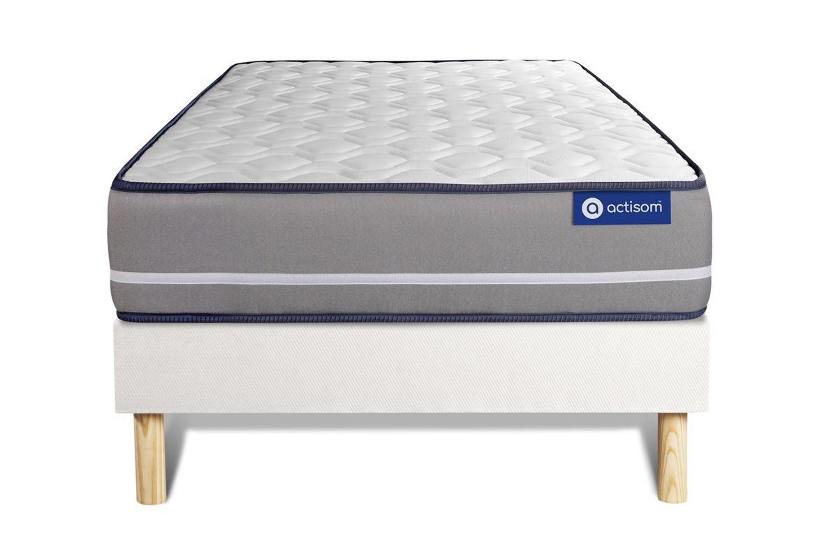 BETT Actiflex pur Taschenfederkern 80 x 200 cm h3 - Kit Bettgestell Weiß - Beige/Weiß, Karton/Holz (80/200cm) - ACTISOM