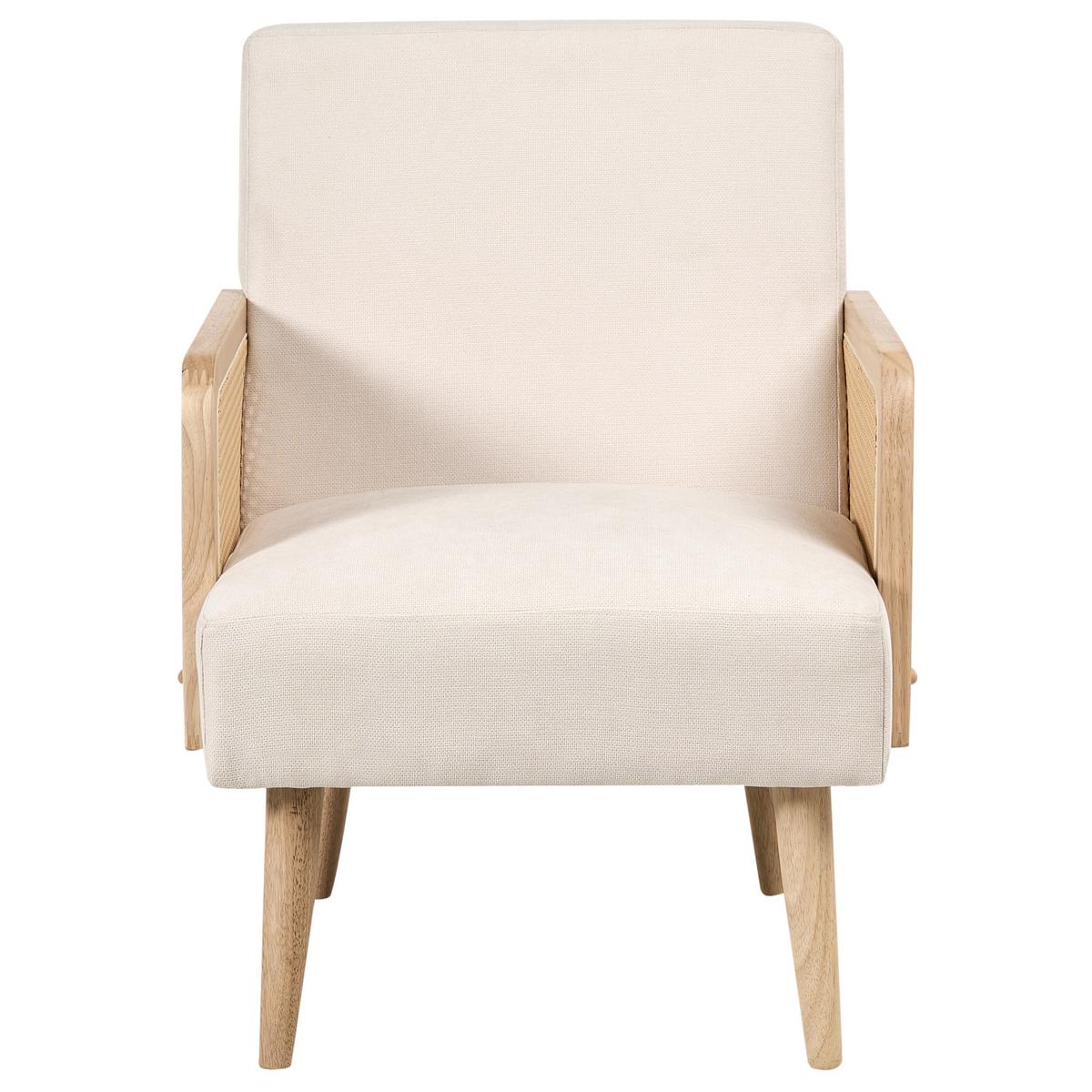 SESSEL Hellbeige Hojby - Beige/Braun, Textil (61/82/74cm) - Beliani