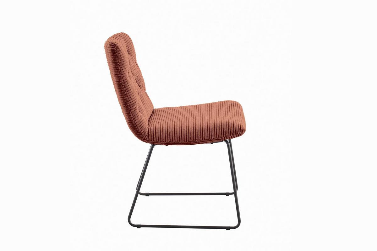 ESSZIMMERSTUHL NEW CHARME Braun Cord (1er-Set) - Braun, Textil (52/87/66cm) - KAWOLA
