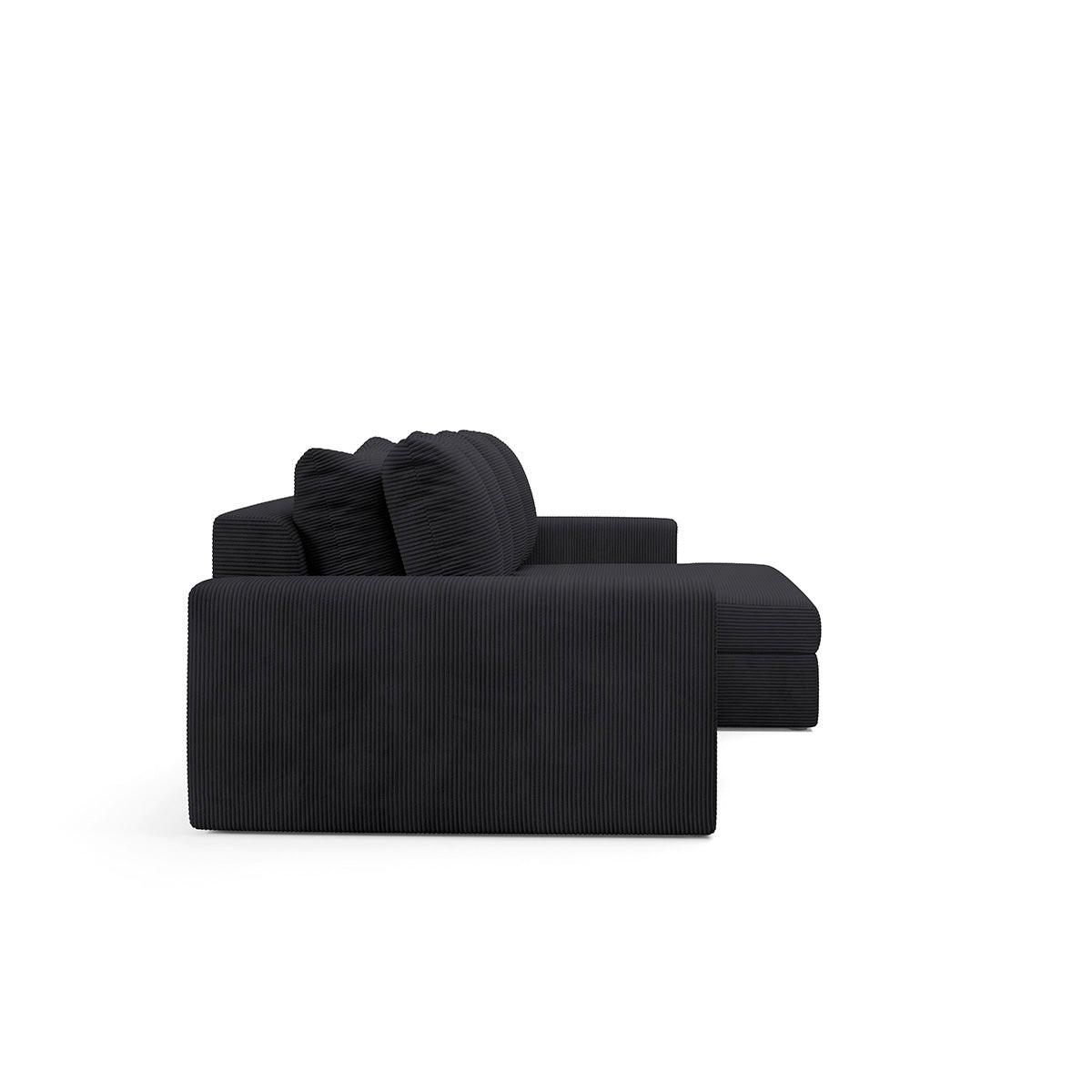 ECKSOFA Paola 3 Sitzplätze Schwarz - Schwarz, Holz (272/167cm) - Petits-meubles