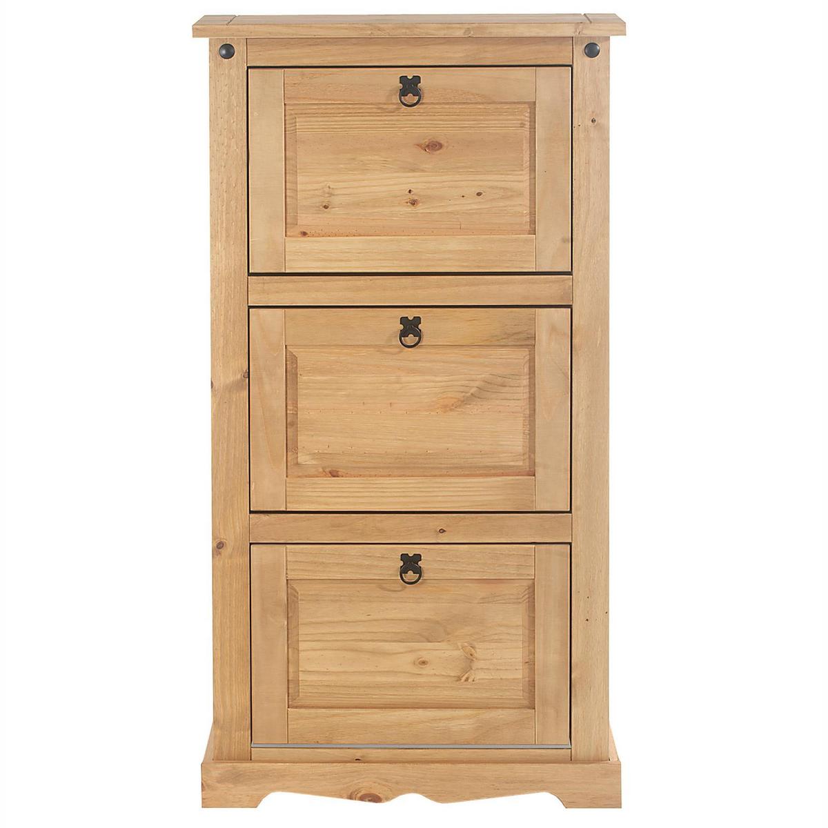 SCHUHSCHRANK TEQUILA - Kieferfarben, Holz (73/136/26cm) - IDIMEX