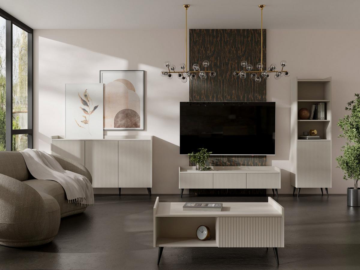 REGAL Arysa in Beige Kaschmir 52/182/41 cm - Kaschmir/Beige, Holzwerkstoff/Metall (52/180/41cm) - WFL GROUP