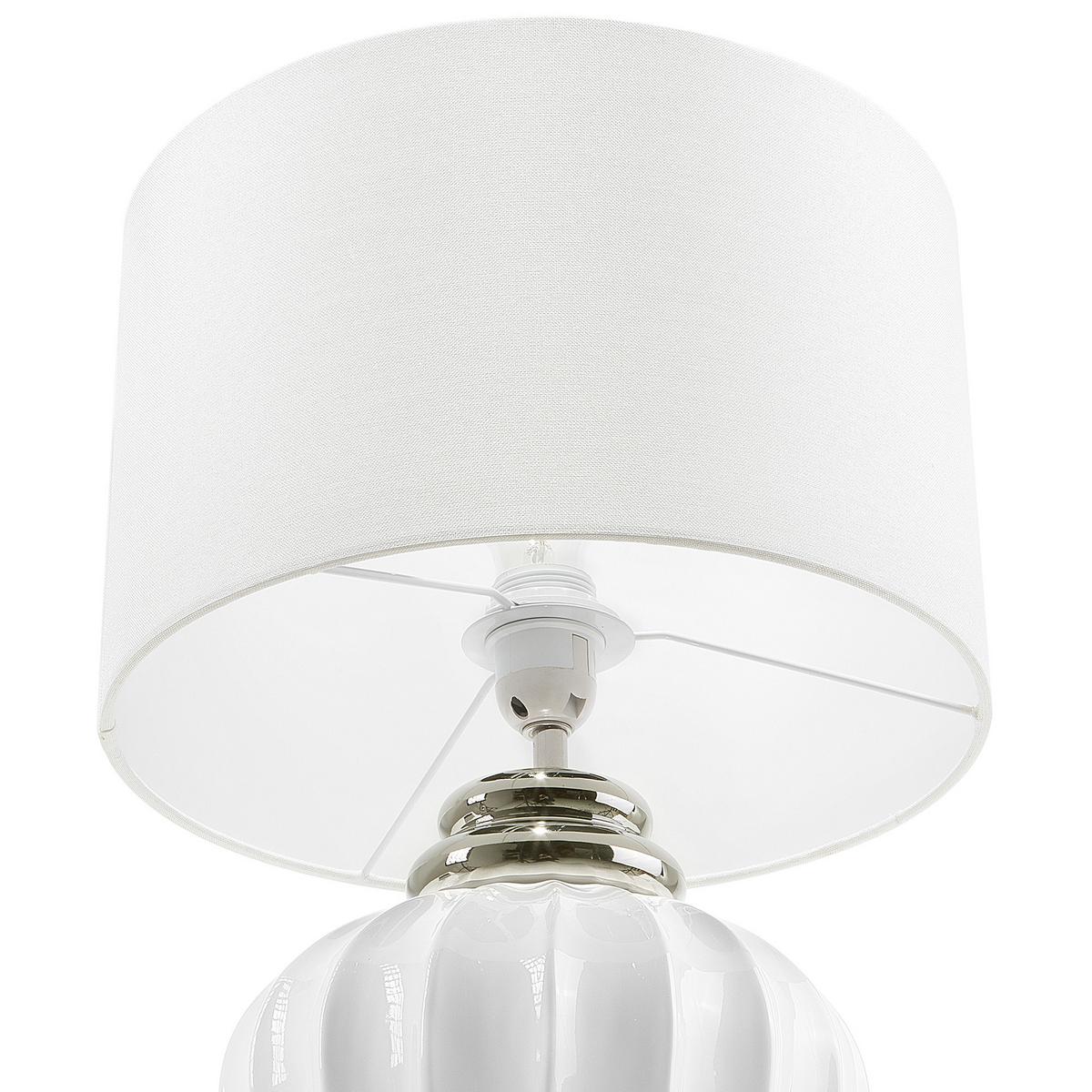 TISCHLAMPE Neris 33/33/45 cm - Silberfarben, Keramik (33/33/45cm) - Beliani