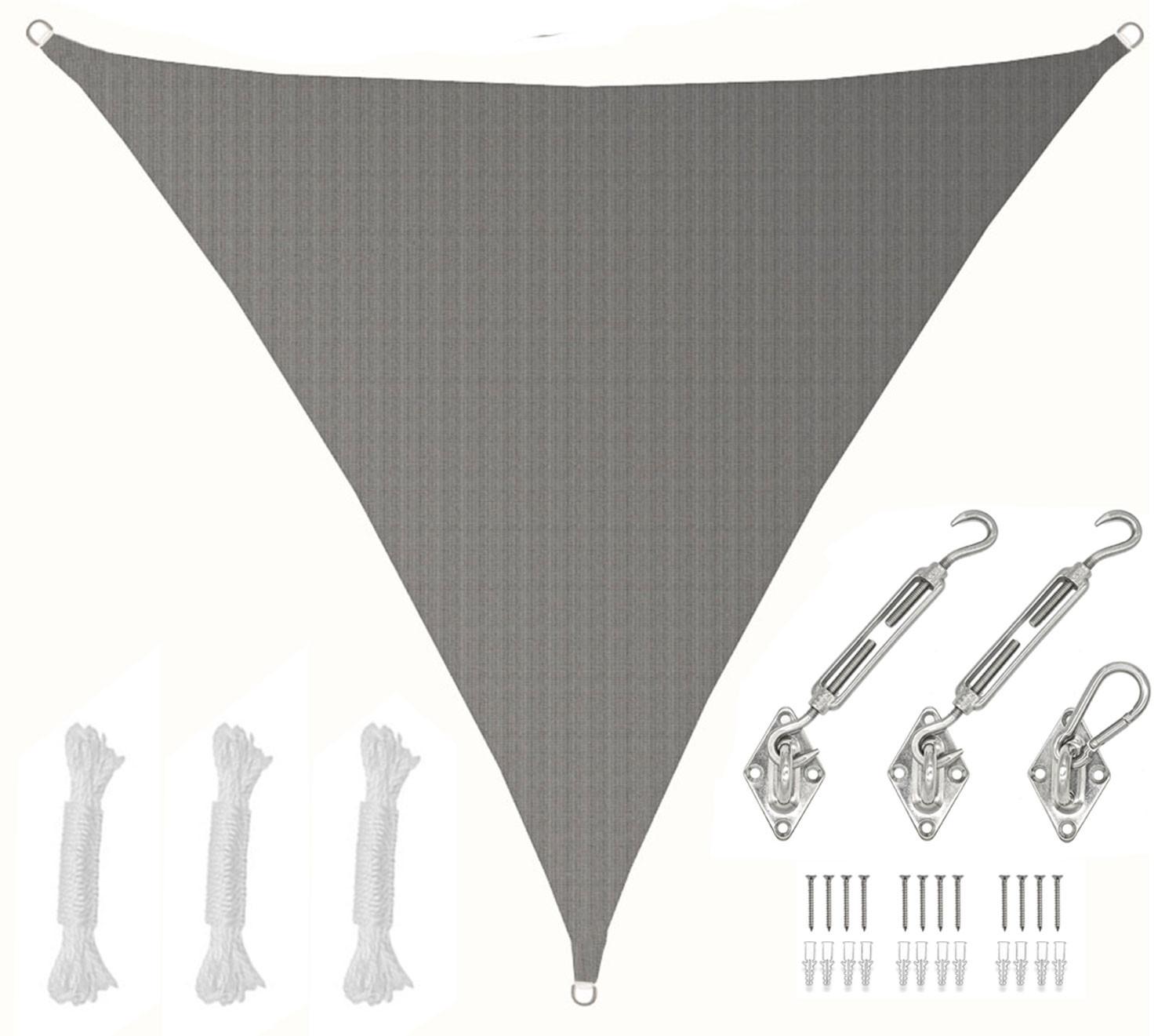 SONNENSEGEL Luftdurchlässig 500 cm Grau - Grau, Kunststoff (500/500cm) - Amanka