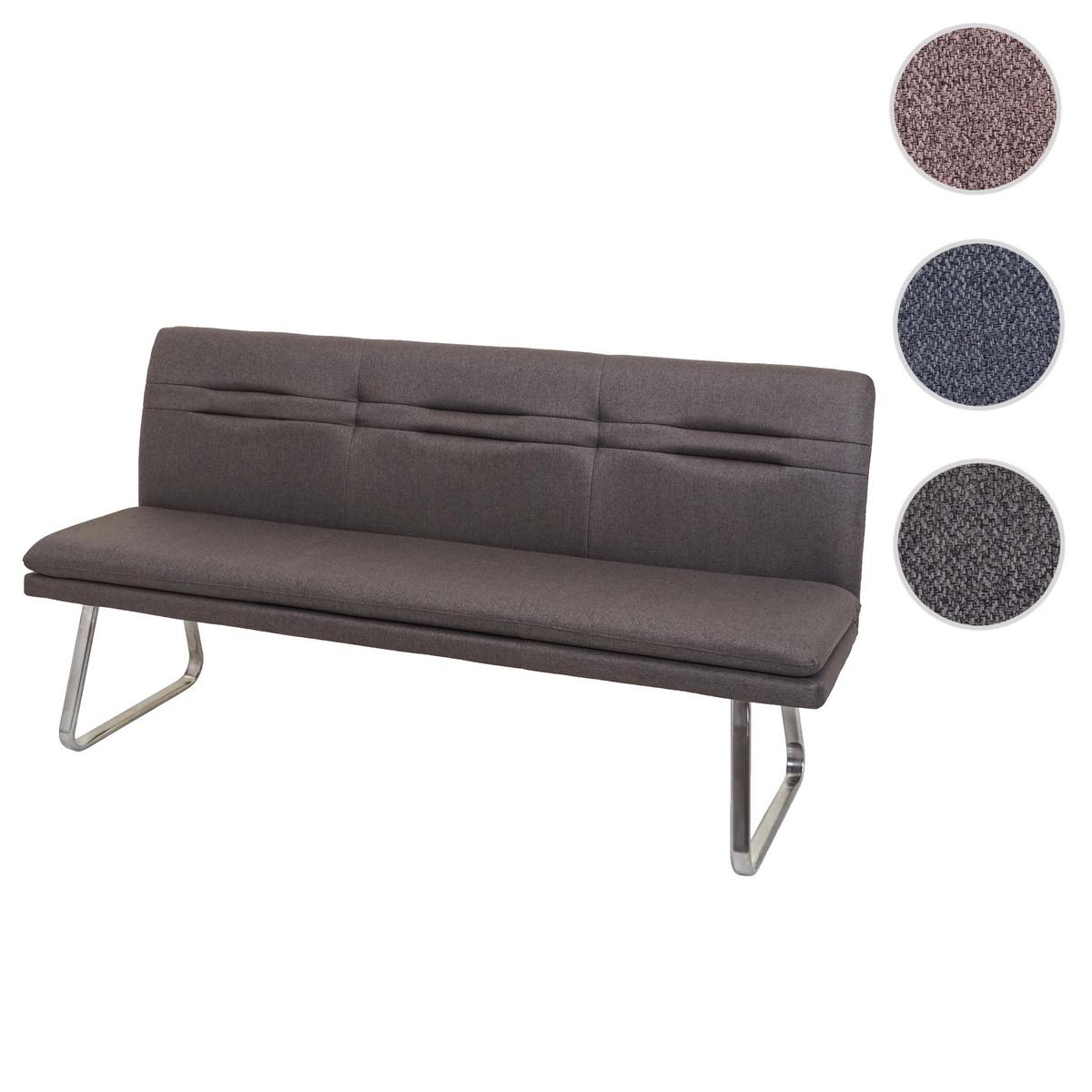 SITZBANK Dunkelbraun, Silber - Graubraun/Dunkelbraun, Textil (180/90/59cm) - MCW