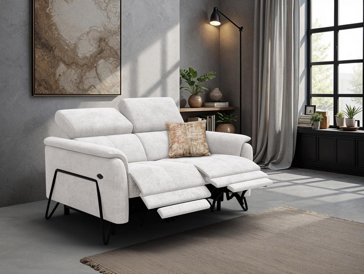RELAXSOFA RODEN 2-Sitzer, creme - Creme, Holz/Textil (152/82/103cm) - Wozimo