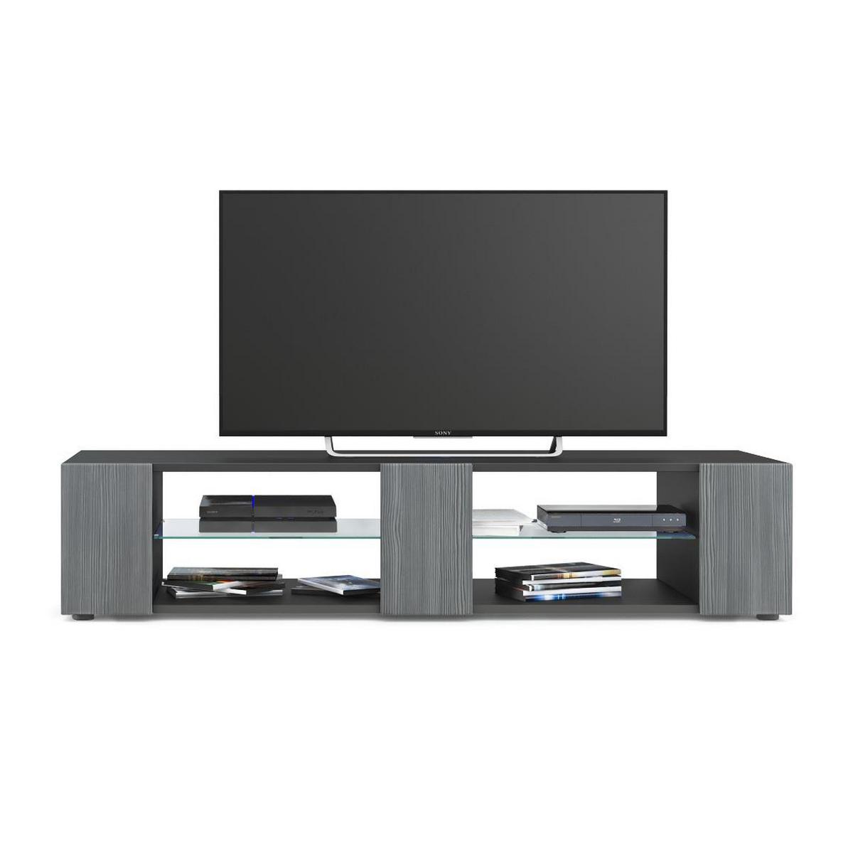 LOWBOARD Movie Fronten in Avola-Anthrazit - Anthrazit, Holzwerkstoff (135/30/39cm) - Vladon