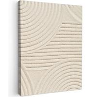 LEINWANDBILD Muster - Abstrakt - Weiß Room Decor 30x40 cm - Beige, Textil (30/40cm) - MuchoWow