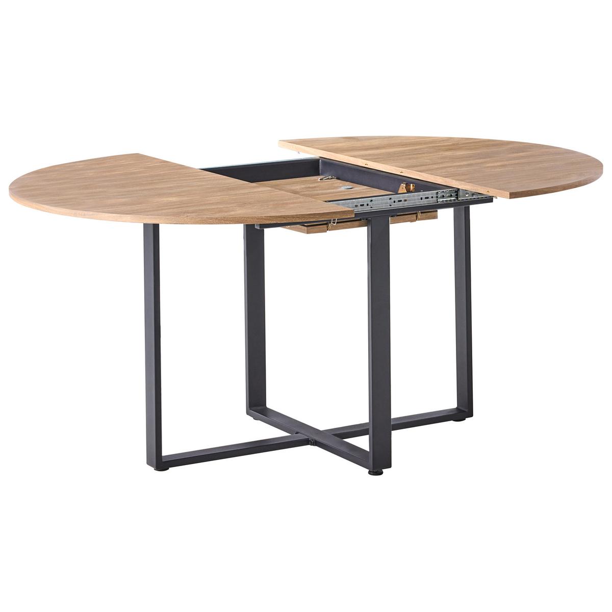 ESSTISCH Braun 120-160/120 cm Alexandrina - Braun, Holzwerkstoff (120/120/75cm) - Beliani