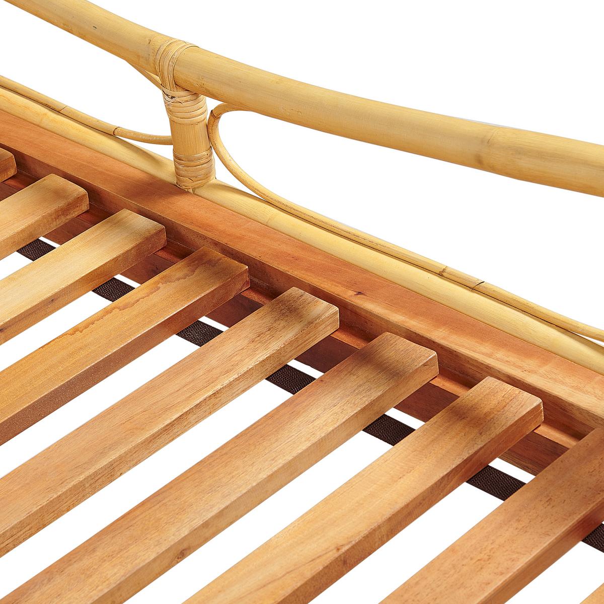 DOPPELBETT 180/200cm Heller Holzfarbton Domeyrot - Hellbraun, Naturmaterialien (180/200cm) - Beliani