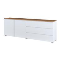 SIDEBOARD Liko Weiß und Holz - Weiß, Holzwerkstoff (200/67.9/34.5cm) - Petits-meubles