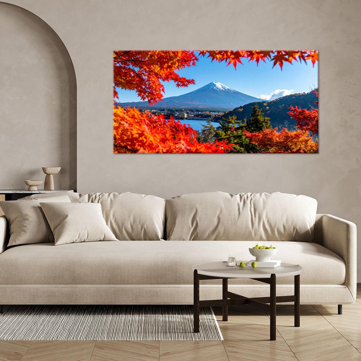 LEINWANDBILD Landschaften 80x40cm - Rot, Textil (80/40cm) - Feeby