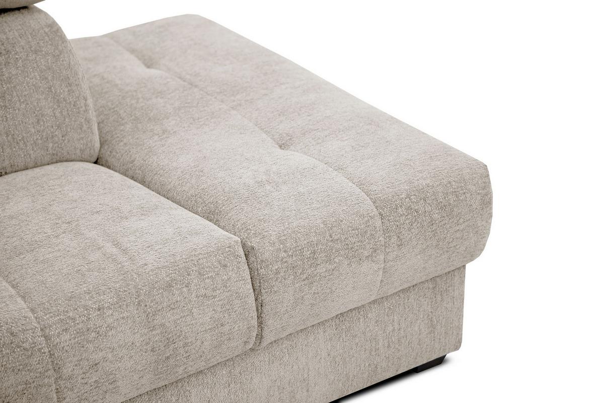 ECKSOFA CALVERA 5-Sitzer, ecru - Ecru, Holzwerkstoff/Textil (298/239cm) - Wozimo