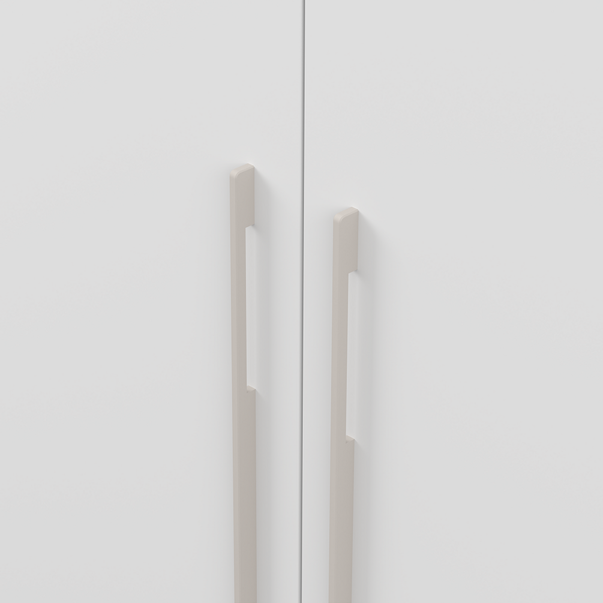DREHTÜRENSCHRANK ROSA II 2D 100/210/55, 2-türig, weiß - Kaschmir/Weiß, Holzwerkstoff (100/210/55cm) - imoebel24