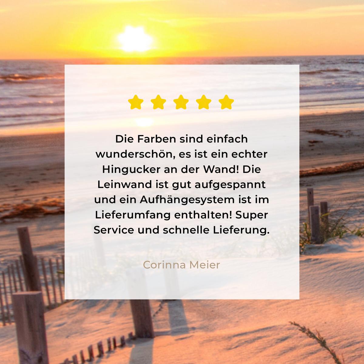LEINWANDBILD Strand - Meer - Düne - Sonnenuntergang - Landschaft Deko XXL 80x120 cm - Beige, Textil (80/120cm) - MuchoWow
