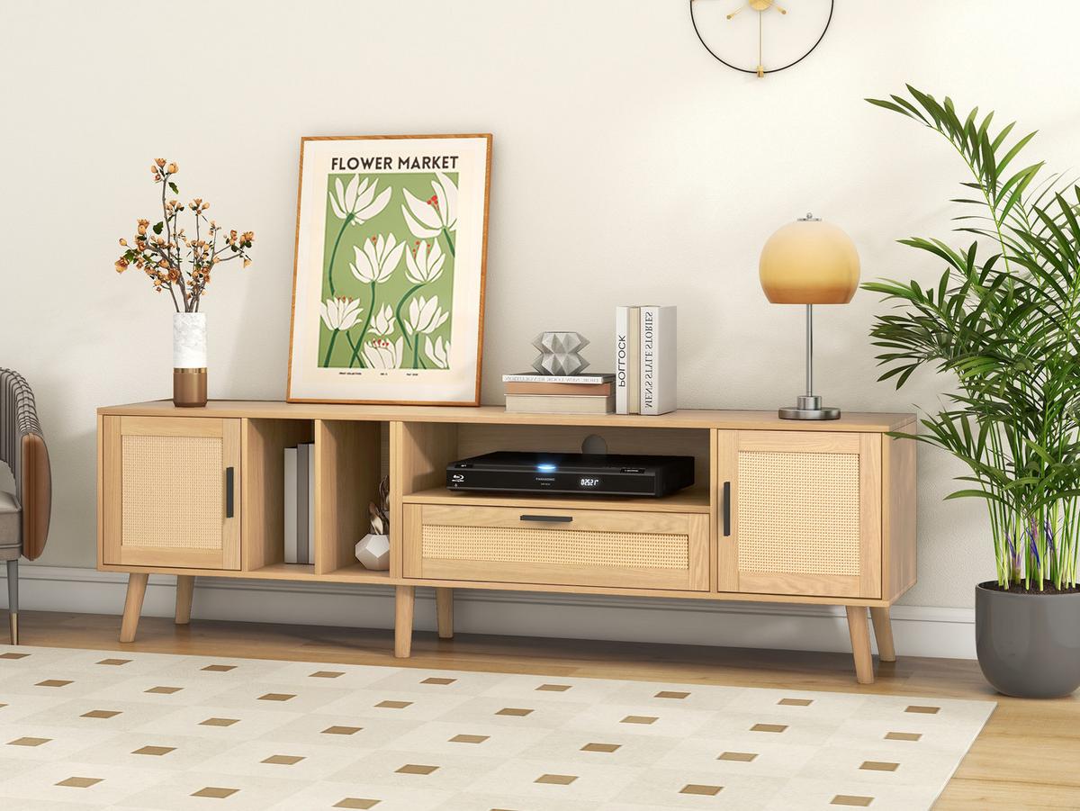 TV-MÖBEL Holzfarben 180/40/54cm - Braun, Holzwerkstoff/Metall (40/54/180cm) - Urban Meuble