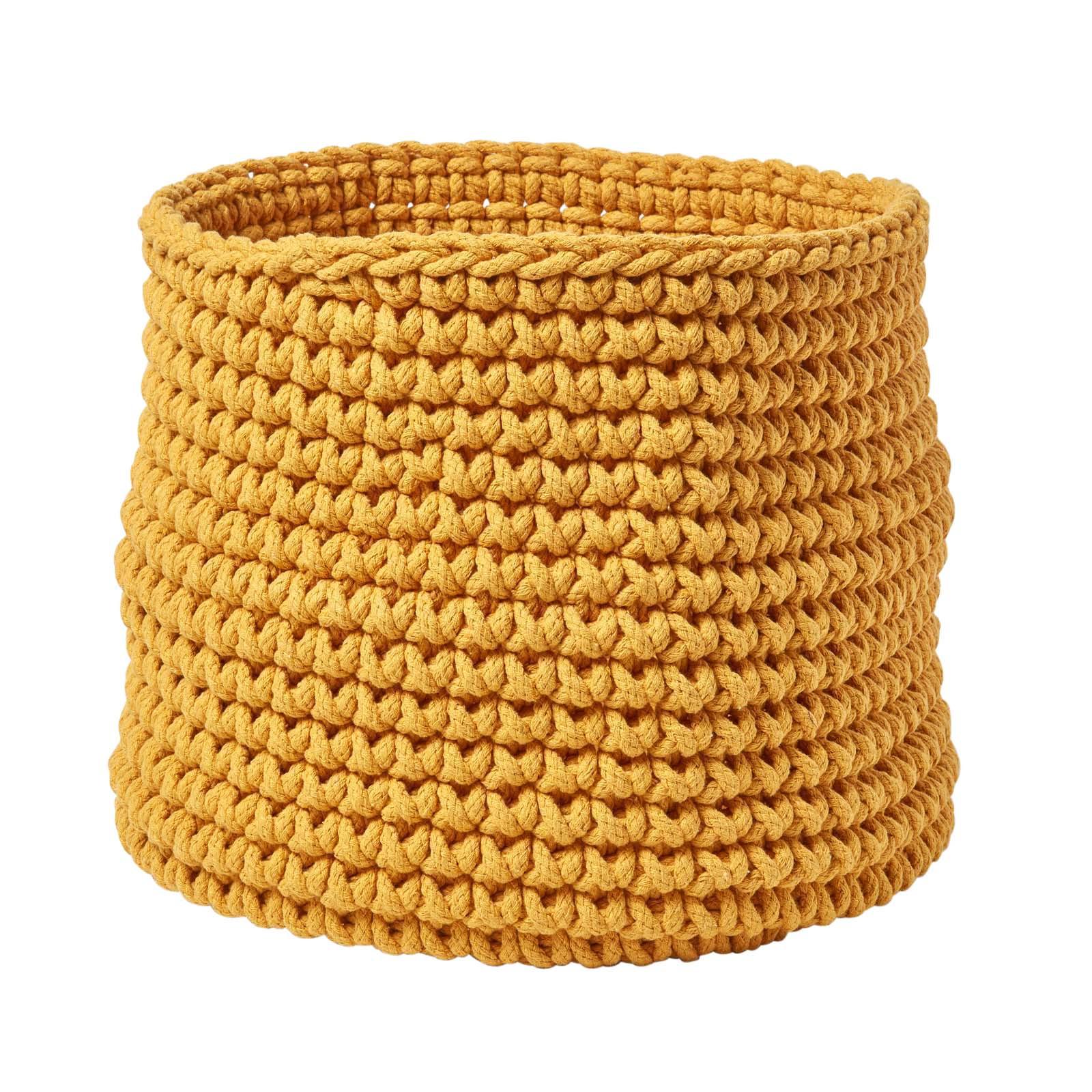 AUFBEWAHRUNGSKORB Baumwolle 42/37 cm - Gelb, Textil (42/42/37cm) - Homescapes