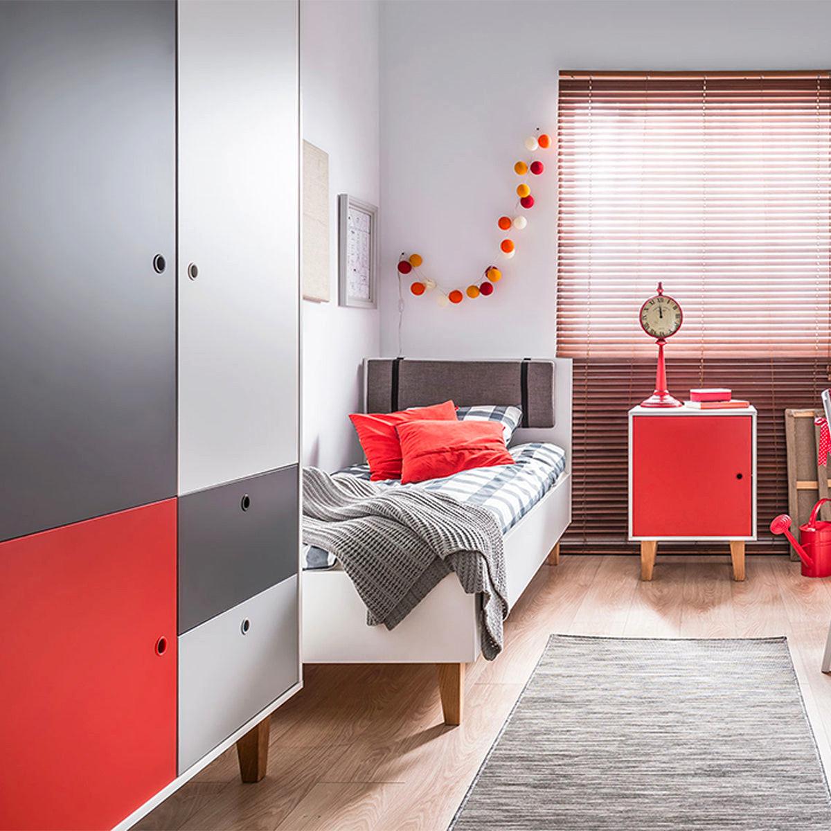 BABYKLEIDERSCHRANK Concept rot - Rot, Holzwerkstoff (103.5/201.5/55cm) - Petits-meubles