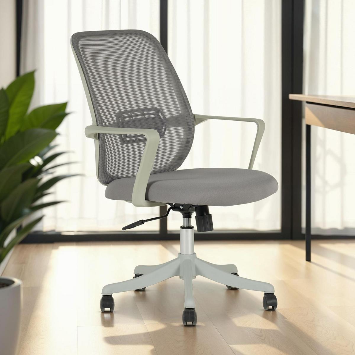 BÜRODREHSTUHL MOLLIS grau - Grau, Textil (63/98/63cm) - IDIMEX