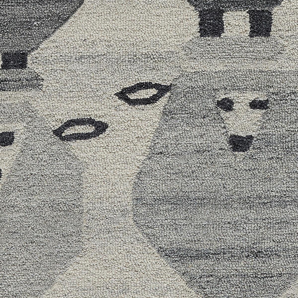 HANDTUFTTEPPICH Natur Kids - Kinderteppich mit Schafdesign 160 x 230 cm - Grau, Textil (160/230cm) - Natur Pur