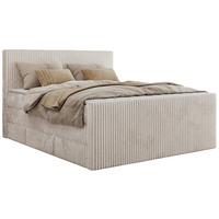 BOXSPRINGBETT TILIANO KING DUO 140/200 - Beige Cord - H4 - Beige, Textil (140/200cm) - MKS