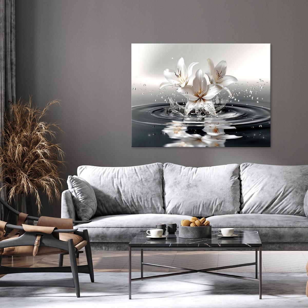 BILDER Abstrakt Blumen Modern 120x80 - Multicolor, Holzwerkstoff (120/80cm) - Wallarena