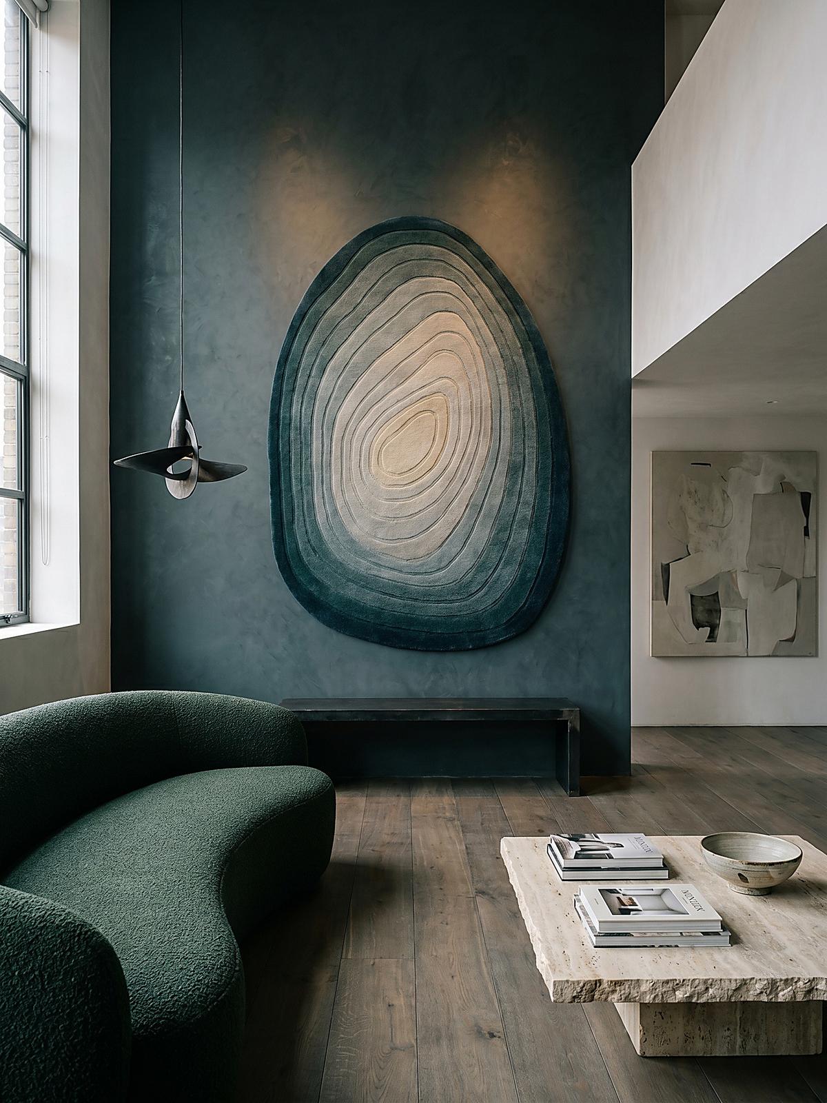 WOLLTEPPICH PARRET, mit Farbverlauf, Blau, 160 x 230 cm - Blau, Textil (230/160cm) - KADIMA DESIGN