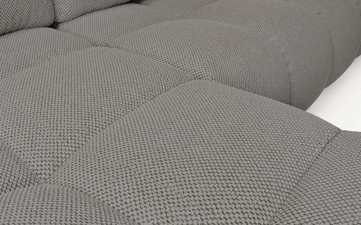 ECKSOFA DUCA L-S Grau Jersey mit Schlaffunktion - Grau, Holz (266.5/266.5cm) - MASSENO