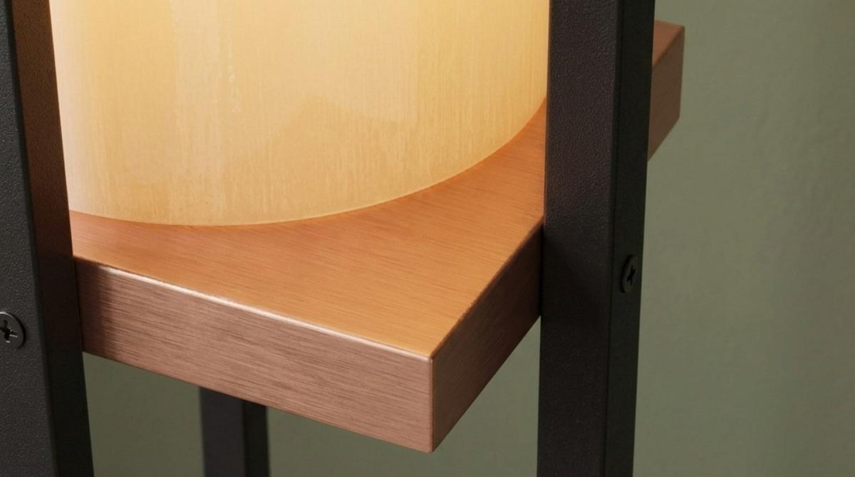 STEHLAMPE AMARIS Schwarz Holz - Schwarz, Holz (25/25/130cm) - KAWOLA