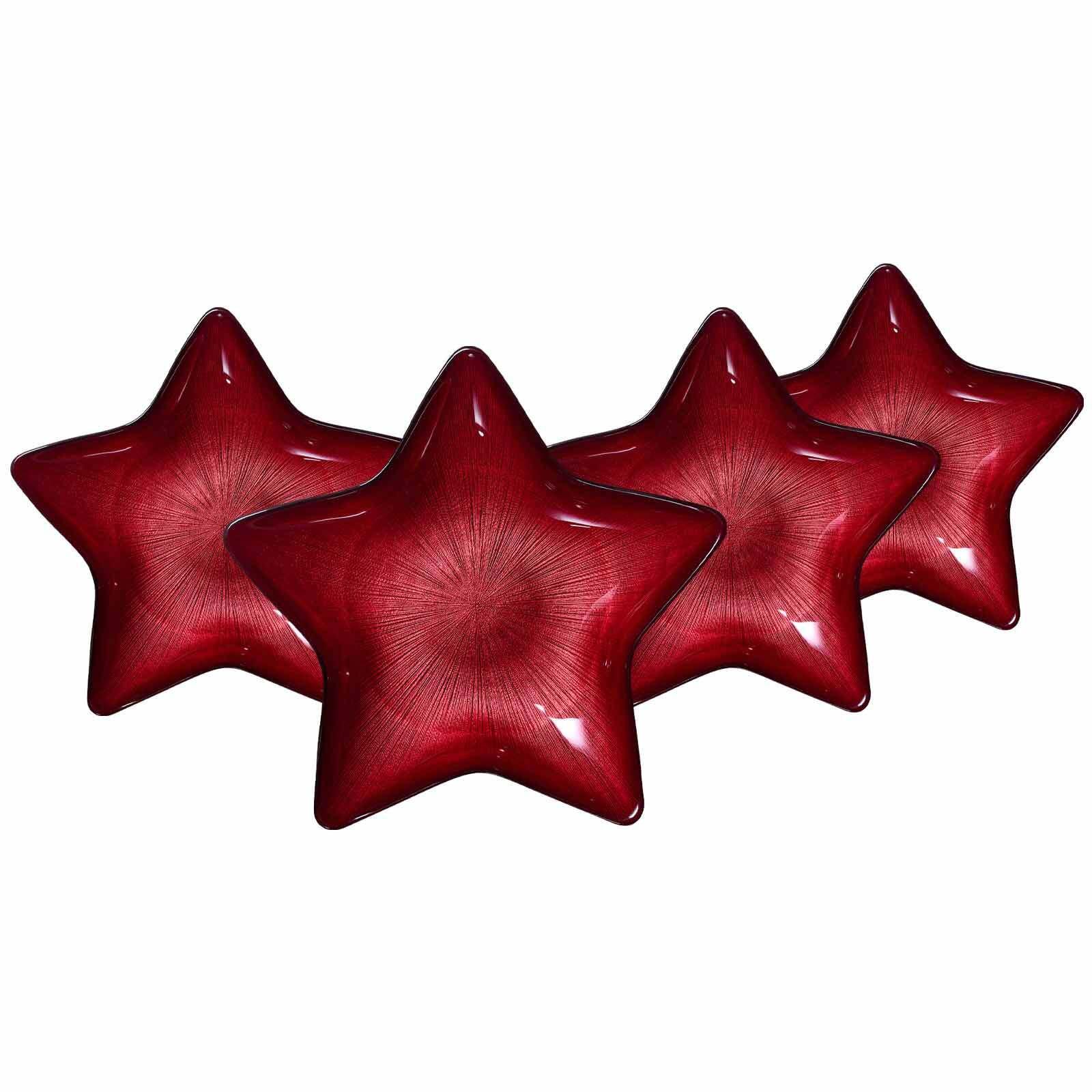 TELLER Starlight Rot ø 29 cm 4er Set - Rot, Glas (29cm) - Ritzenhoff Breker