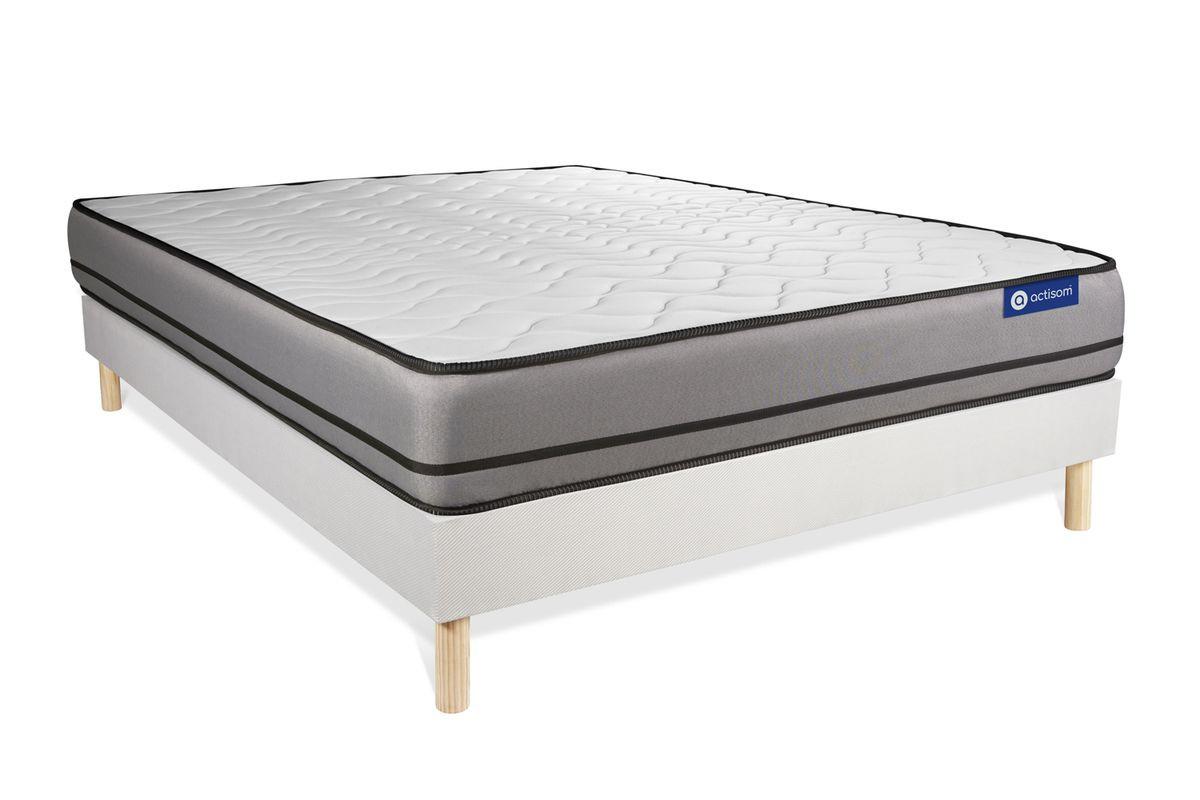 BETT Actimemo night Memory-Schaum 140 x 220 cm h4 - Kit Bettgestell Weiß - Beige/Weiß, Karton/Holz (140/220cm) - ACTISOM