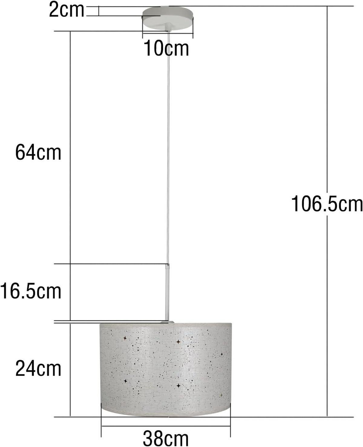 PENDELLEUCHTE Reinheit 38/38/107 cm - Weiß, Metall (38/38/107cm) - Nettlife