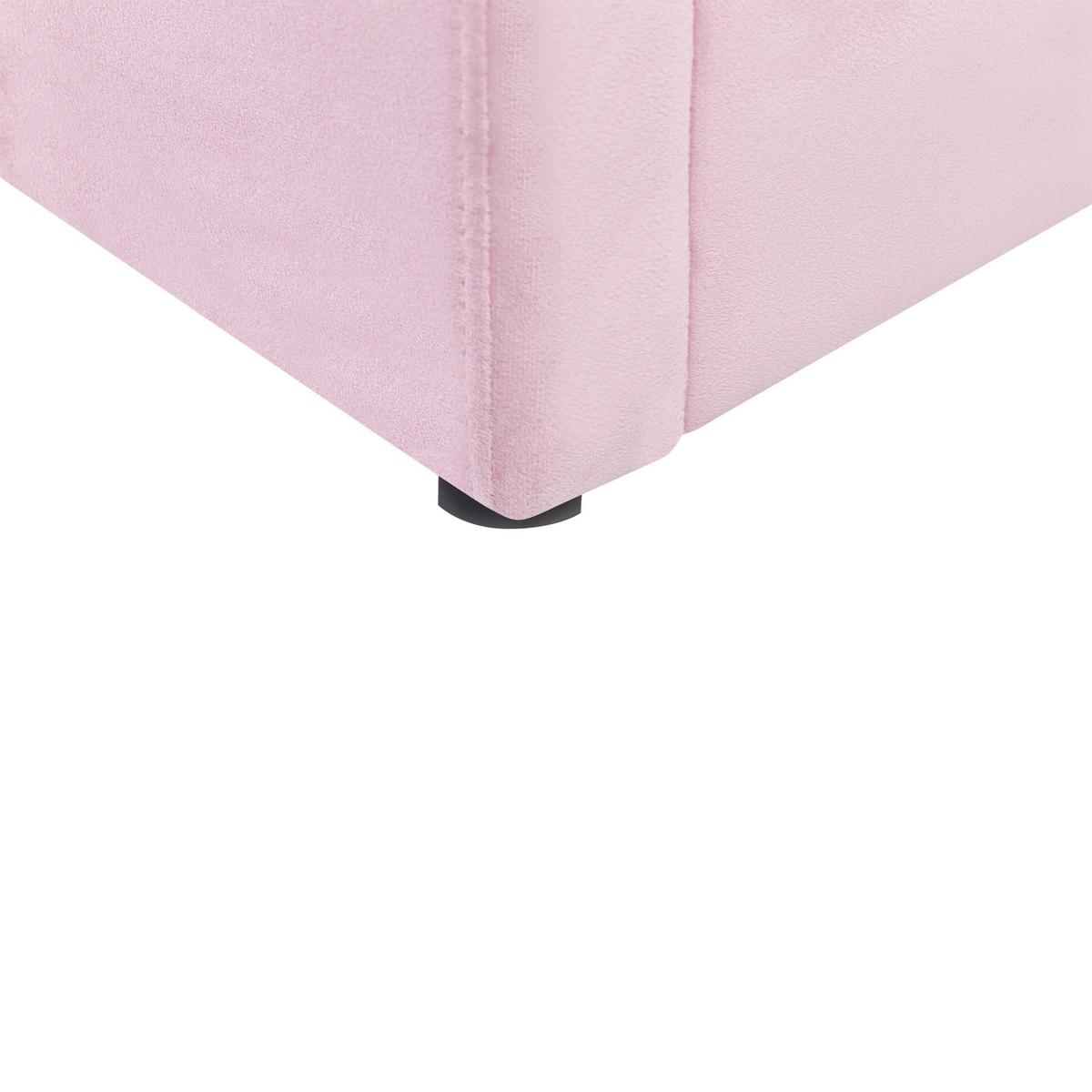 POLSTERBETT Rosa 90-200 cm Anet - Pink, Holzwerkstoff/Textil (90/200cm) - Beliani