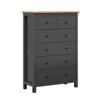 KOMMODE Duck Anthrazitgrau und Holz - Grau, Holzwerkstoff (101/145/44cm) - Petits-meubles