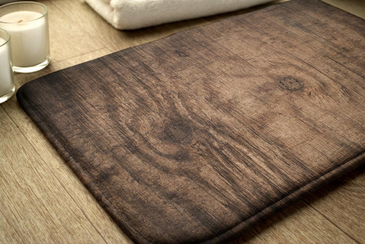 BADTEPPICH 75x45 cm Holz - Braun, Textil (75/45cm) - TULUP