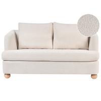 2-SITZER-SOFA Bouclé Cremeweiß Rattvik - Hellbraun, Textil (162/86/82cm) - Beliani