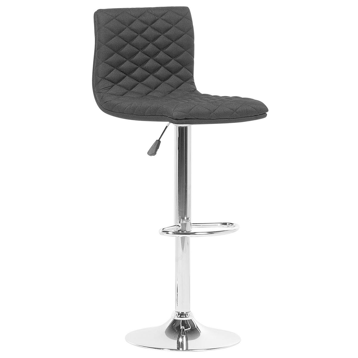 BARHOCKER 2er-Set Polsterbezug Schwarz Orlando - Schwarz, Textil/Metall (38/110/38cm) - Beliani