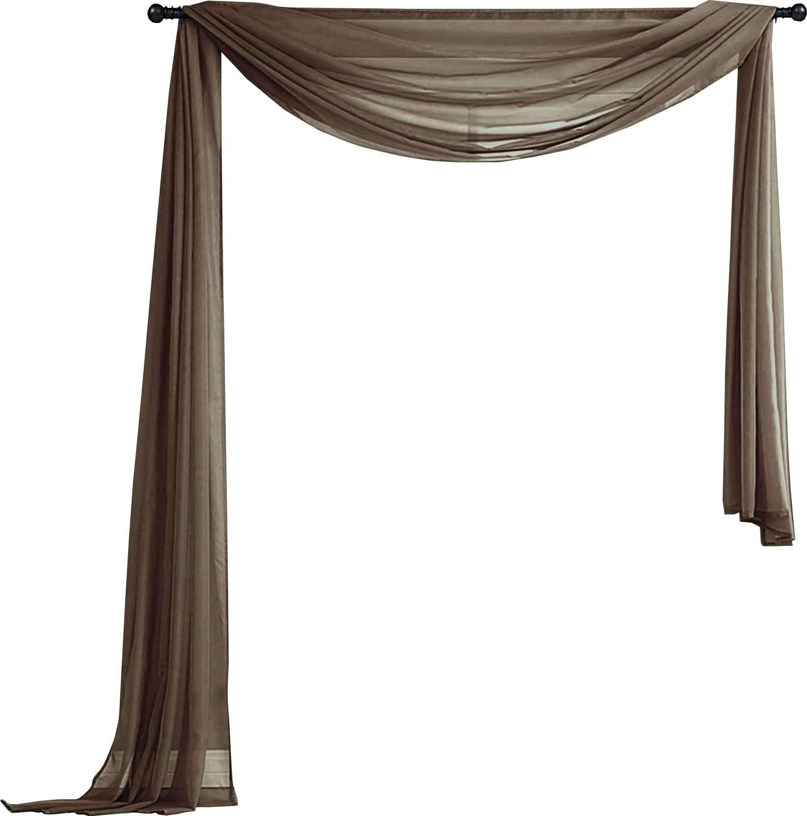 QUERBEHANG 1ER SET HxB 140x600 Nougat - Graubraun, Textil (140/600cm) - Gardinenbox