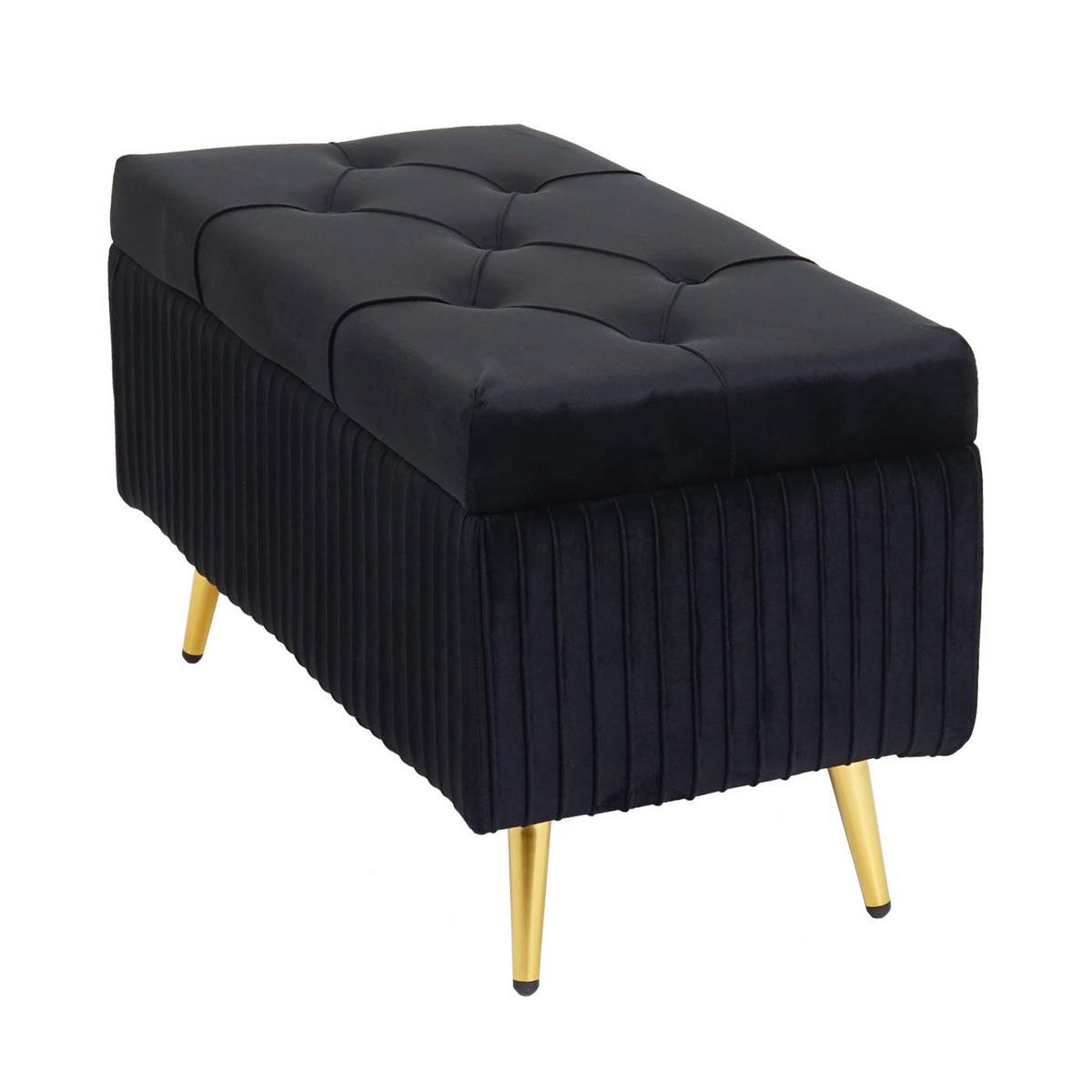 SITZBANK MIT STAURAUM Schwarz - Schwarz, Textil (80/45/40cm) - MCW
