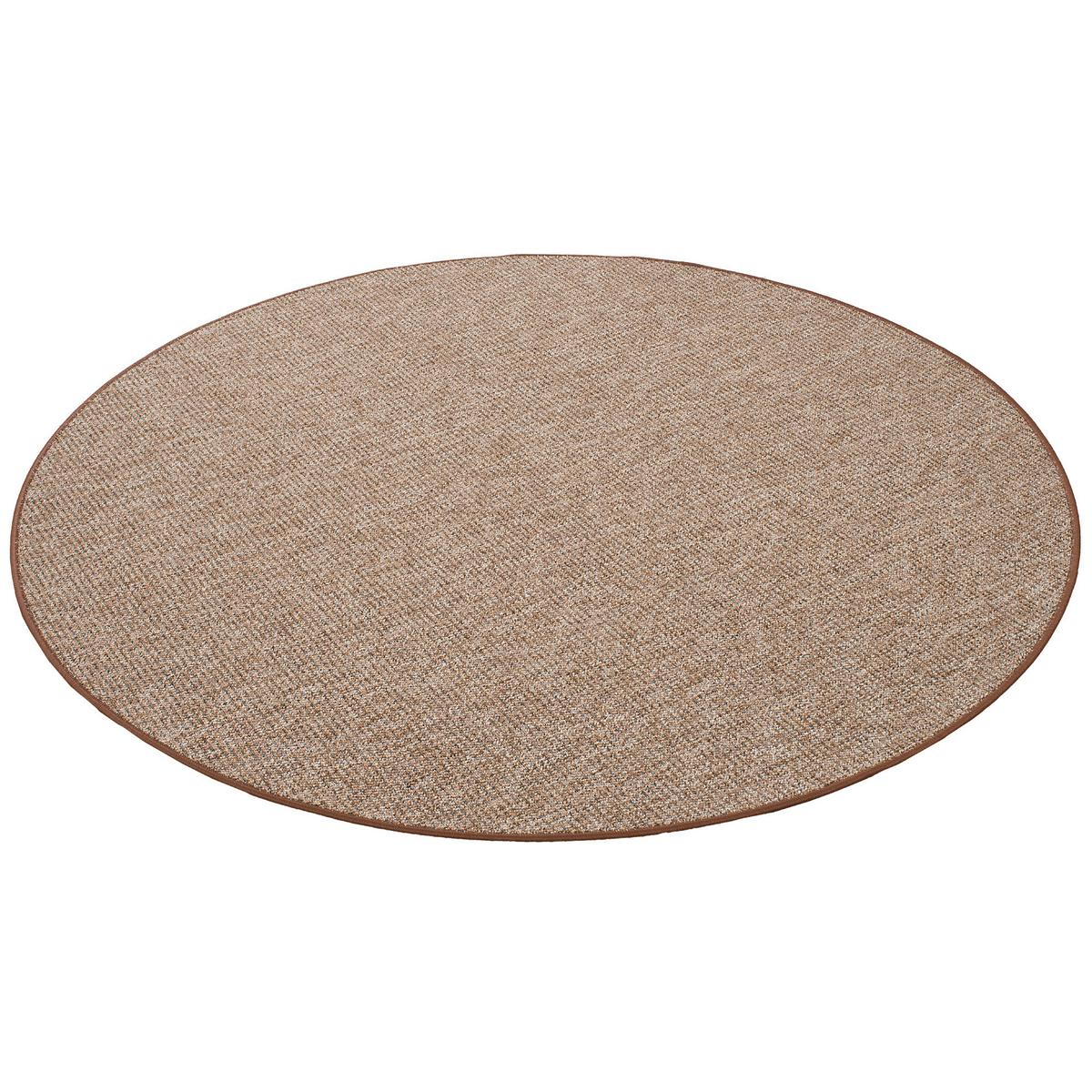 SCHLINGENTEPPICH PRIMO RUND - Braun, Textil (133/133cm) - Snapstyle
