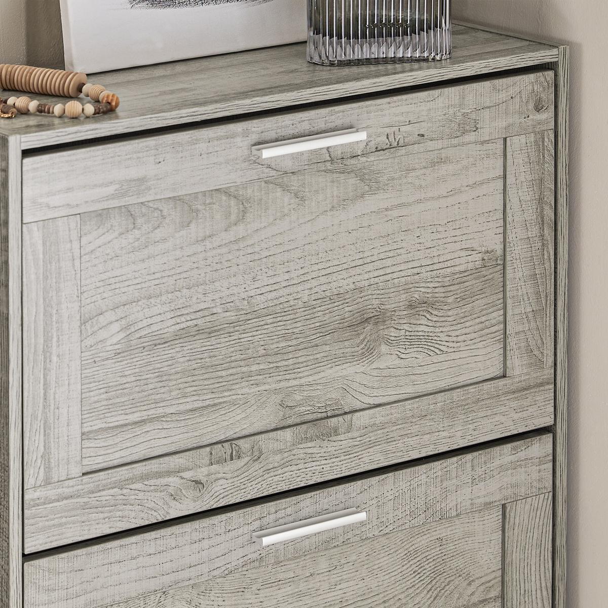 SCHUHSCHRANK Grau - Grau, Holzwerkstoff (60/79/23cm) - SoBuy