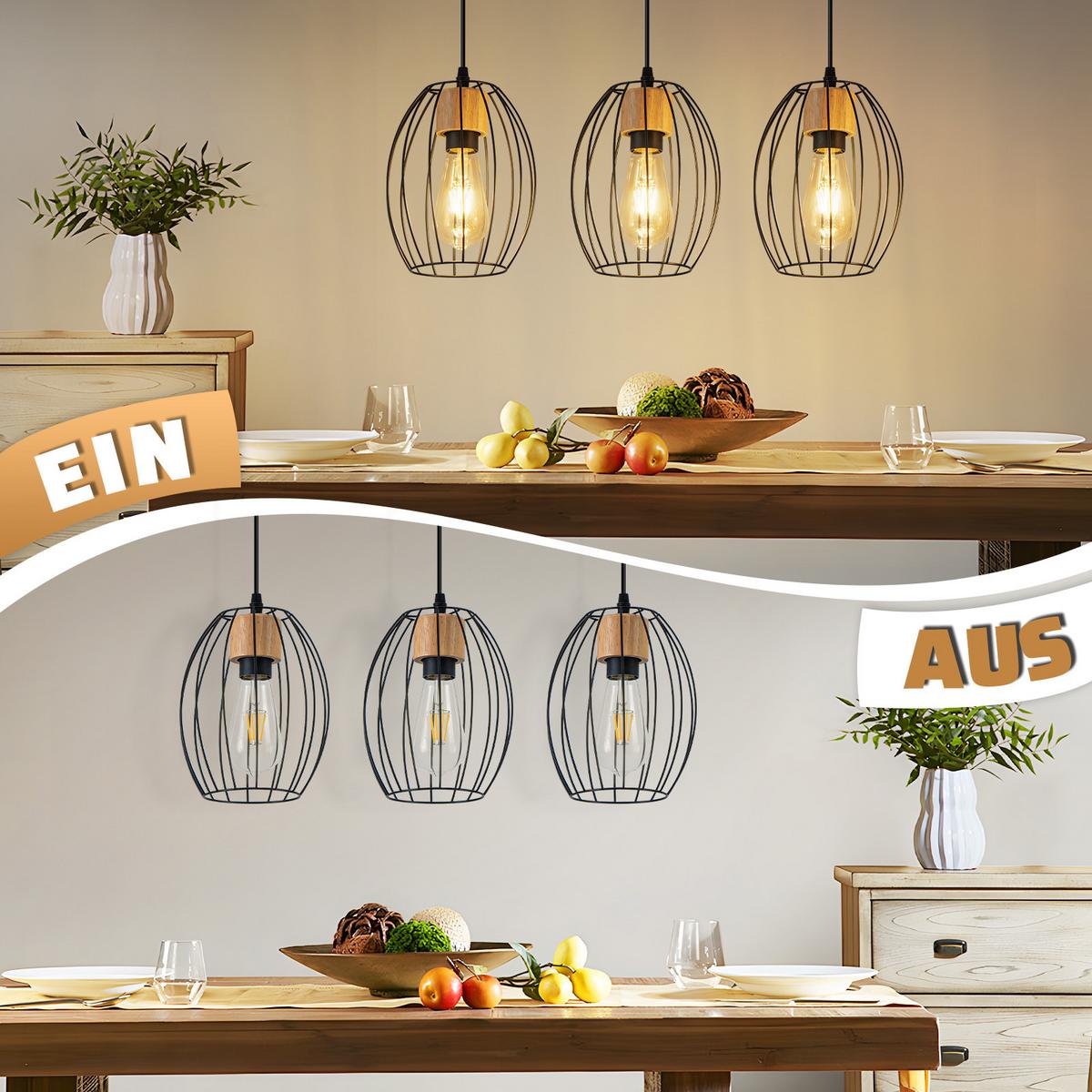 PENDELLEUCHTE Fiona 50/17/147 cm - Schwarz, Metall (50/17/147cm) - ZMH