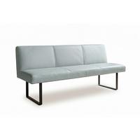ESSZIMMERBANK ELEEN Hellblau Leder - Hellblau, Leder (223/85/69cm) - KAWOLA