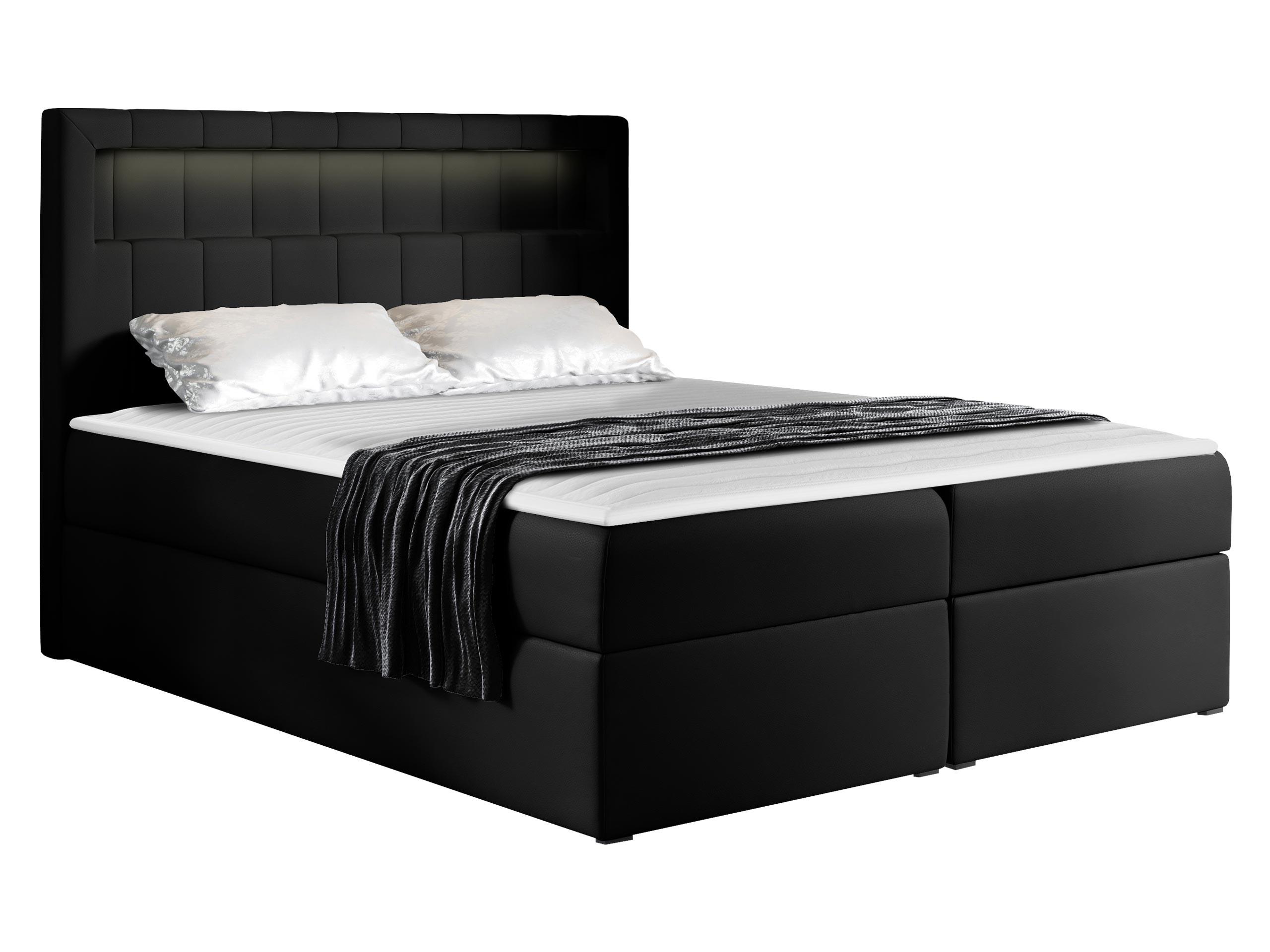 BOXBETT Aspen - H3 - Schwarz, Holz/Textil (160/200cm) - MIRJAN24