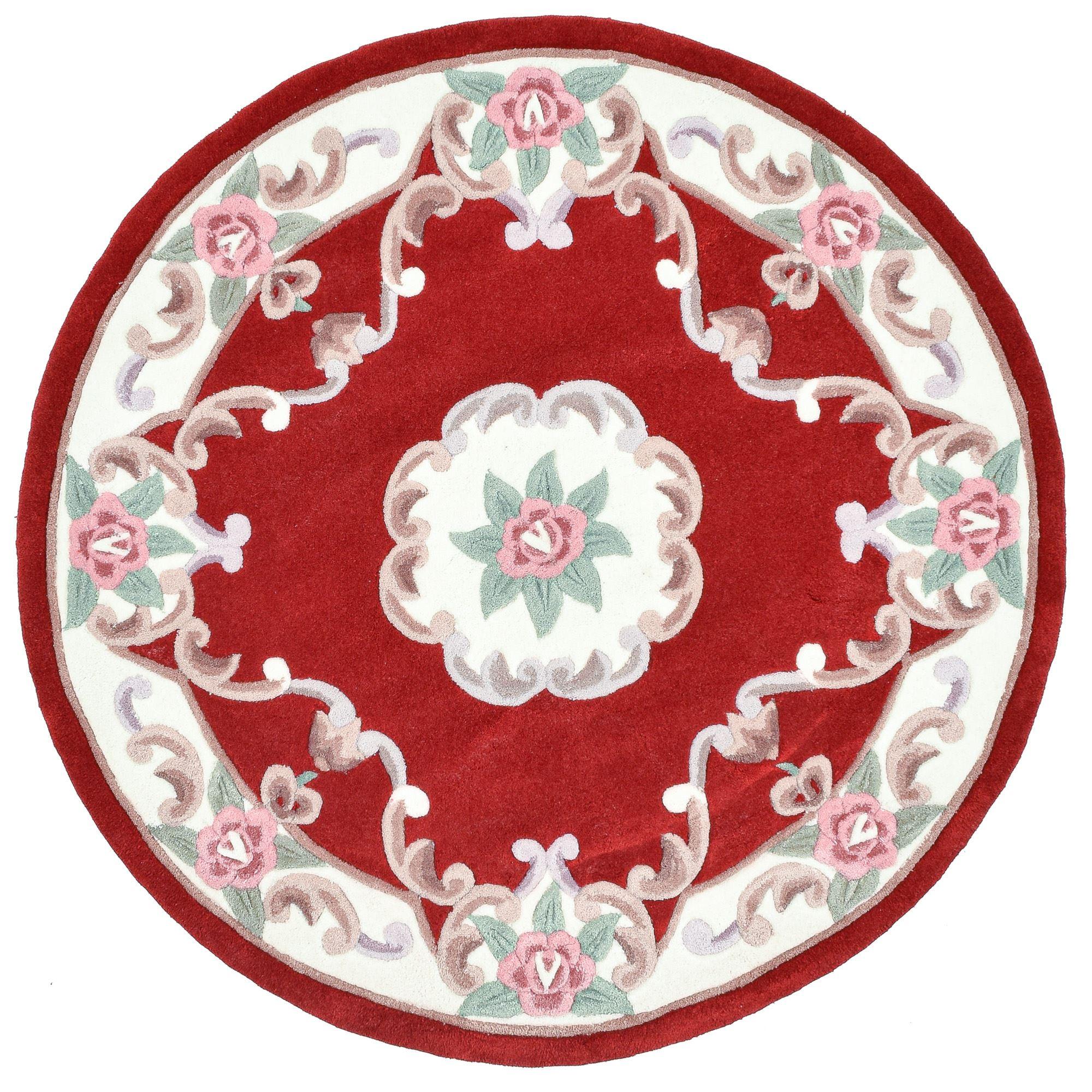HANDTUFTTEPPICH Ming 150x150 cm - Rot, Textil (150/150cm) - THEKO